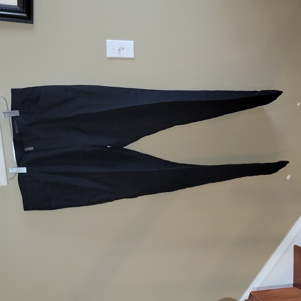 Black linen blend pants